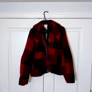 H&M Red & Black Plaid Jacket. Never worn.